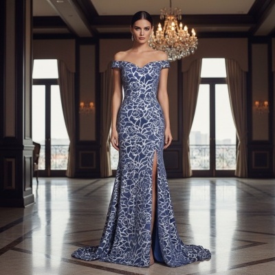 Tecido tule BLUE ROSE