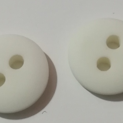 Botón blanco mate - 10 mm Paquete de 12