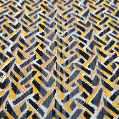 Tecido Chiffon c/Lurex NOIR OCRE