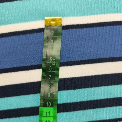 Maille jersey côtelée avec élasthanne TERRE BLUE