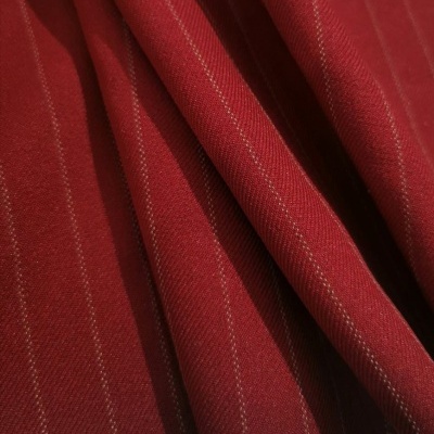 Tecido de Sarja BORDEAUX/ BEGE