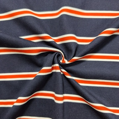 Malha Piquet Algodão DARK BLUE STRIPES