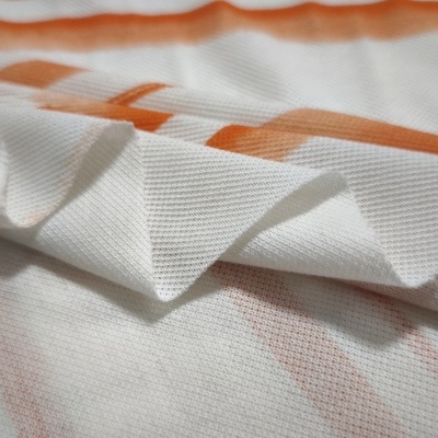 Malha Piquet Algodão ORANGE STRIP