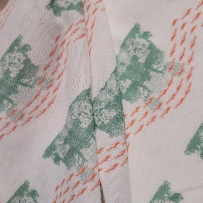 Malha Jersey Algodão JARDIM BRANCO