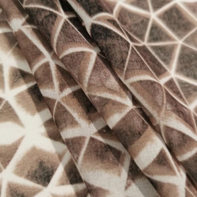 Tecido Chiffon MOSAICO CASTANHO