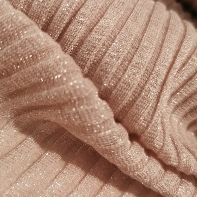 Malha canelada / rib c/lurex SHINE PINK