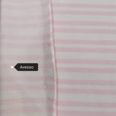 Felpa Italiana algodão c/elastano WHITE PINK LADY