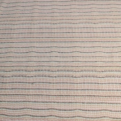 Malha Jacquard c/ Lurex BEGE RISCAS COLORIDAS