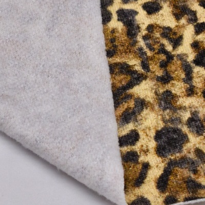 Felpa Americana alg/poli c/carda BIG BROWN LEOPARD