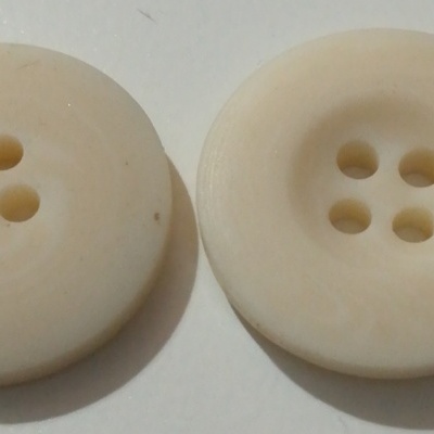 Botão Branco Mate - 20 mm Pack 12