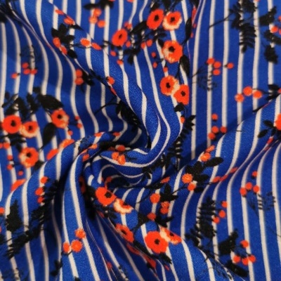 Tecido Crepe FLOR JAPONESA