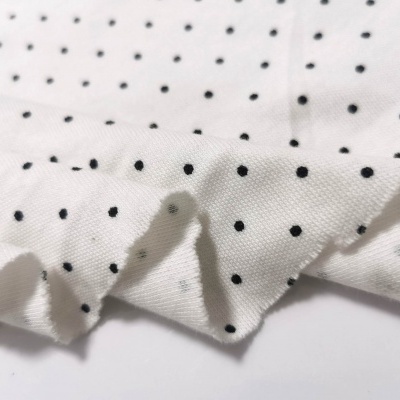 Tissu jersey interlock coton POLKA DOT