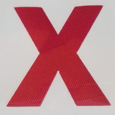 Application thermocollante Lettre X