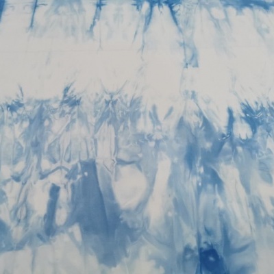 Malha Jersey Licra TIE-DYE FOND BLUE