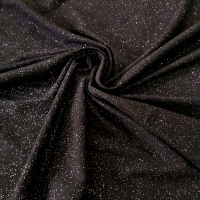 Malha Jersey Algodão Lurex METAL PRETO