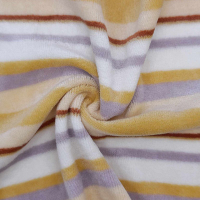 Malha Peluche (tipo veludo) Jaquard STRIPES