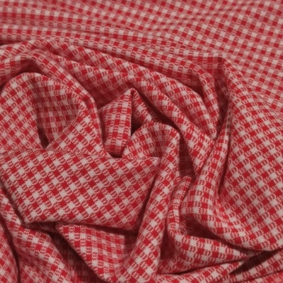 Malha jersey c/ Elastano AXADREZADA VERMELHO