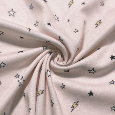 Malha Jersey Interlock algodão PINK SKY