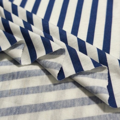 Malha Jersey Algodão STRIP BLUE