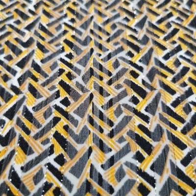 Tecido Chiffon c/Lurex NOIR OCRE