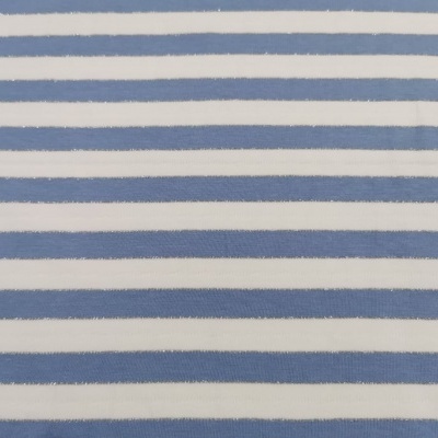 Malha jersey Jacquard c / elastano BLUE OFF