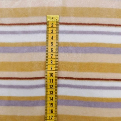 Maille peluche (type velours) Jacquard STRIPES