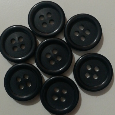 Botão Plástico Preto - 25 mm Pack 12