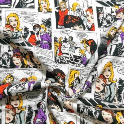 Tissu jersey interlock coton COMICS