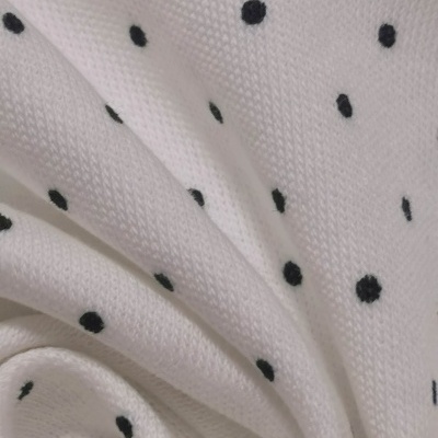 Tissu jersey interlock coton POLKA DOT