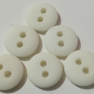 Botón blanco mate - 10 mm Paquete de 12
