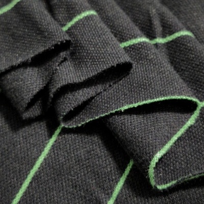 Malha Piquet Algodão GREEN & BLACK STRIPES