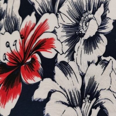 Malha Jersey Poliamida c/ Elastano MARINHO FLORAL