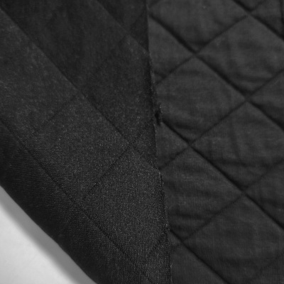 Maille Jacquard Interlock Double Face LOSANGOS NOIR