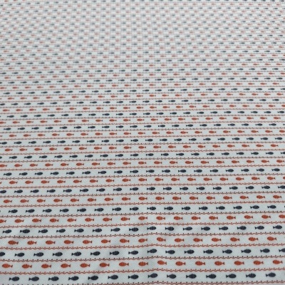 Malha Jersey Interlock algodão FISH SEA