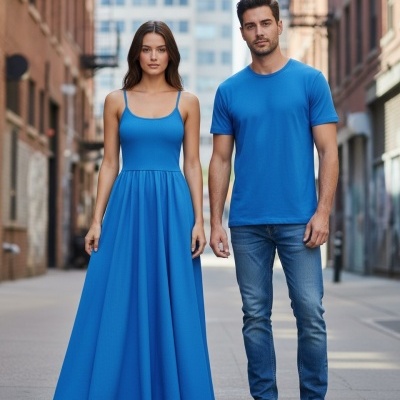 Malha Jersey Algodão c / elastano AZURE