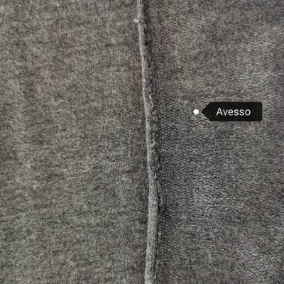 Maille italienne sans cardage avec élasthanne GRIS FONCÉ