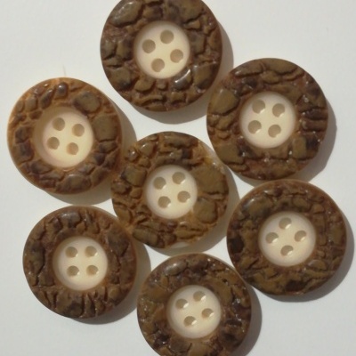 Botão Plast.Vintage - 20 mm   Pack 12