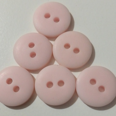 Botão Rosa Bébé Mate -12 mm Pack 12
