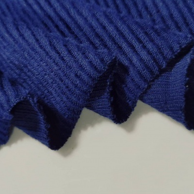 Tejido de punto (tipo terciopelo) acanalado con elastano