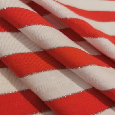 Malha Jersey Jacquard c/ Elastano RED OFF