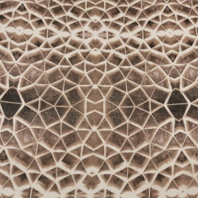 Tecido Chiffon MOSAICO CASTANHO