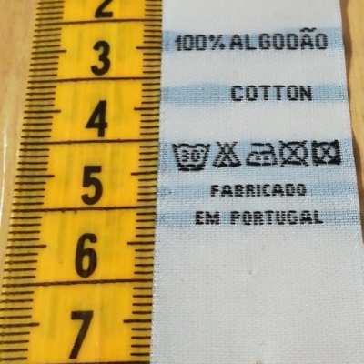 Etiqueta de Composição Têxtil 100% Algodão