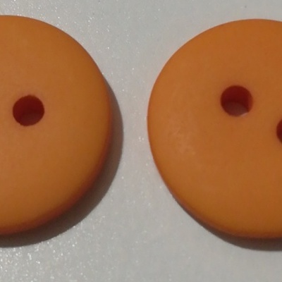 Orange Matte Button -12 mm Pack of 12