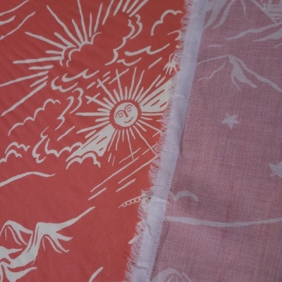 Tecido Algodão ROSA DESERTO BRANCO