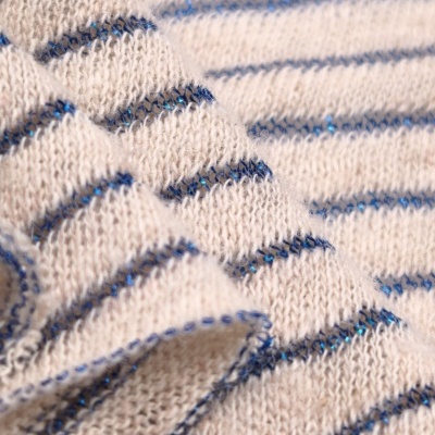 Malha Linho/Alg SMALL STRIP BLUE