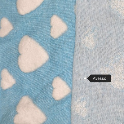 Malha Jacquard c/ Relevo PELUCHES CORAÇÕES