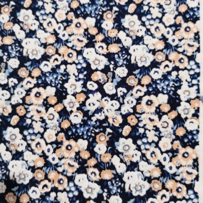 Malha Jersey Poliamida c/ Elastano  Padrão FLORAL CORAL