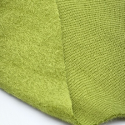 American fleece with carded GREEN OLIVE