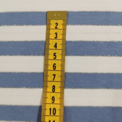 Malha jersey Jacquard c / elastano BLUE OFF