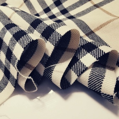 Tecido Sarja Xadrez BURBERRY BEGE